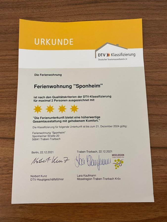 Ferienwohnung Sponheim Traben-Trarbach Zewnętrze zdjęcie